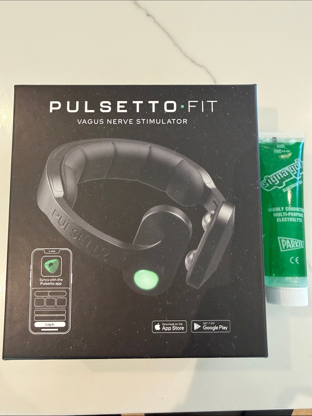 PULSETTO-FIT Vagus Nerve Stimulator Headset - Black with Green Accent